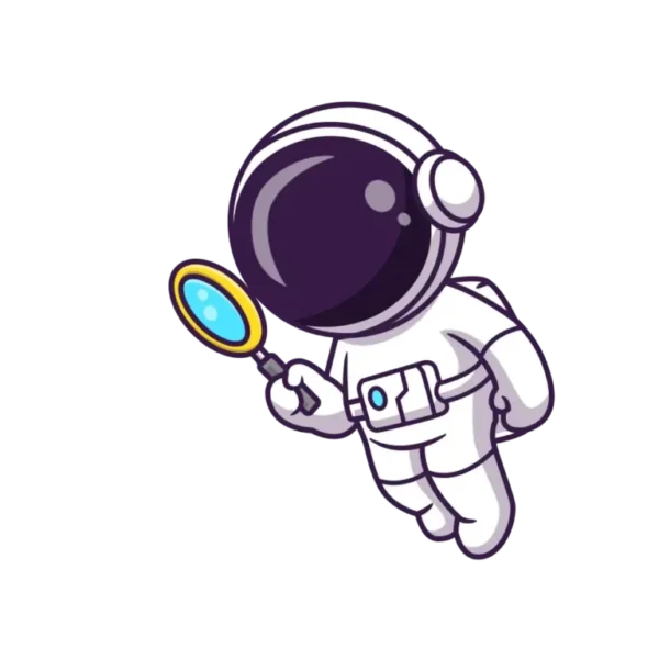 Astronaut making research