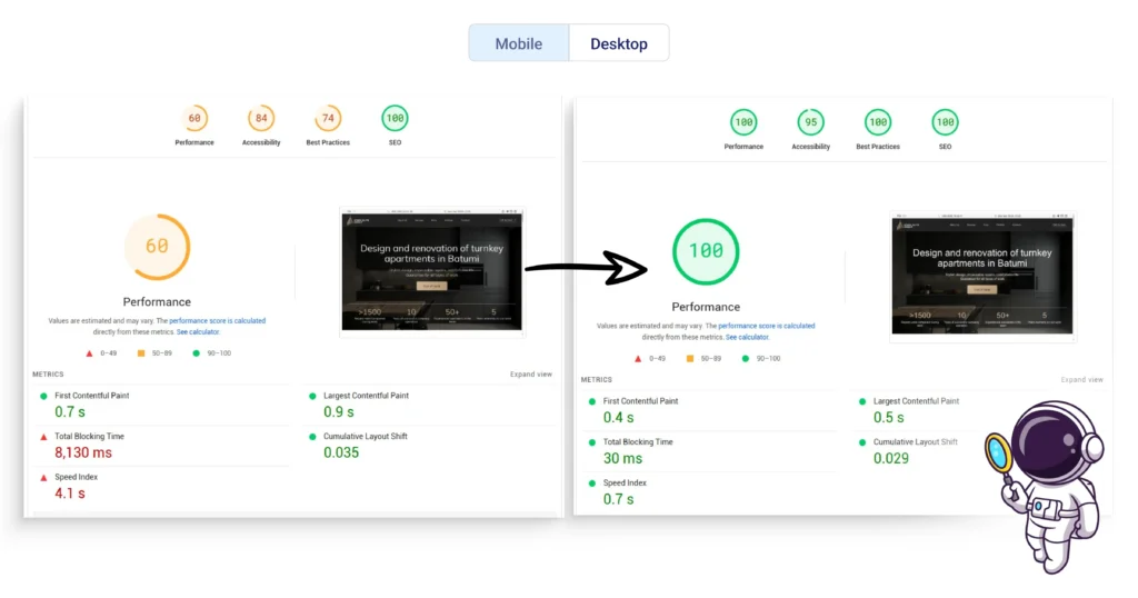 our work desktop version StroyEliteGroup
